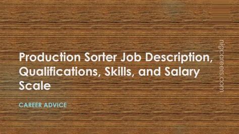 Production Sorter Job Description Skills And Salary