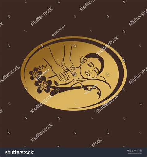 Spa Massage Vector Illustration Stock Vector Royalty Free 743321788