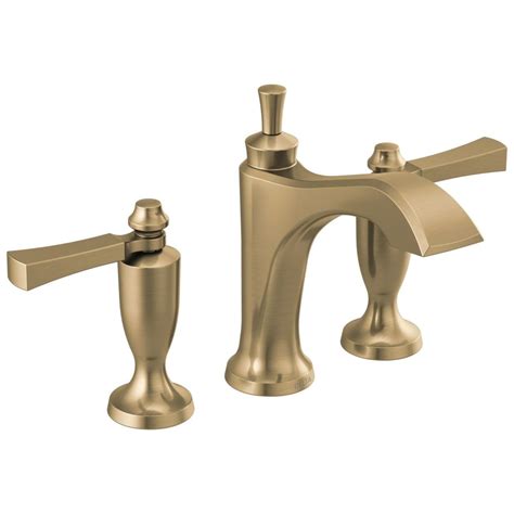 Delta 3556 Czmpu Dst Champagne Bronze Dorval 12 Gpm Mini Widespread Bathroom Faucet With Pop Up