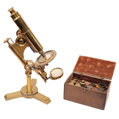 Antique Bausch And Lomb Brass Microscope For Sale At 1stdibs