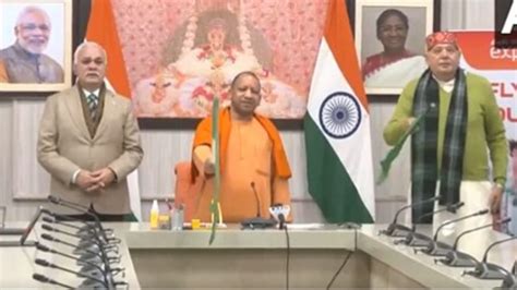 Scindia Adityanath Flag Off First Air India Express Flight To Ayodhya