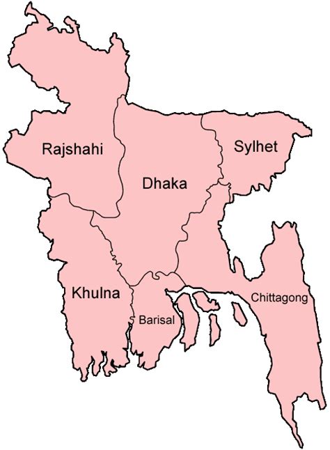 Bangladesh Divisions English •