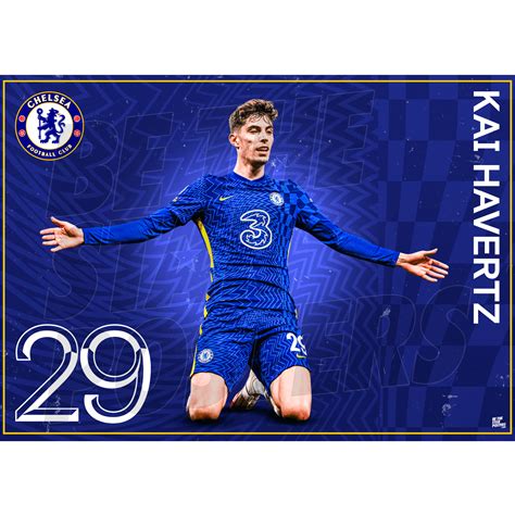 Havertz Chelsea FC Action Poster A3 21/22