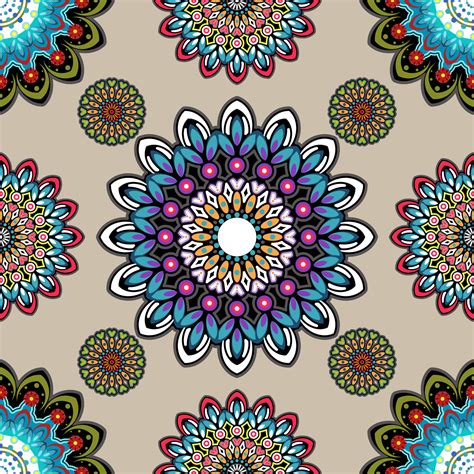 Rangoli Seamless Pattern Concept 12174805 Vector Art at Vecteezy