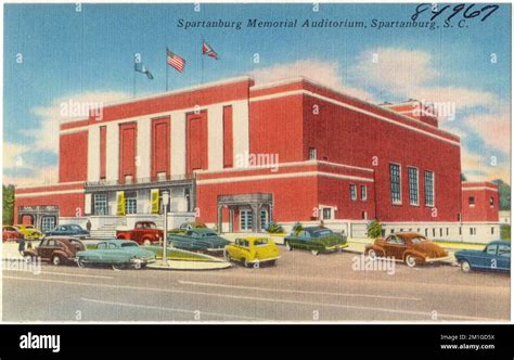 Spartanburg Memorial Auditorium, Spartanburg, S. C. , Tichnor Brothers Collection, postcards of ...