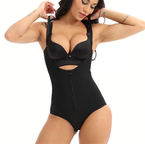 Slimming Full Body Shapewear Bodysuit Zip High Waist Stomach Shaper