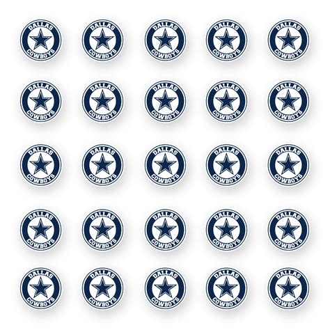 Dallas Cowboys Stickers Set of 25 by 1in Die Cut Vinyl Decal - Inspire ...