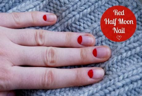 Red Half Moon Nails - Paperblog