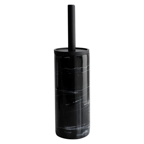 Black Marble Toilet Brush Holder Black Wilko