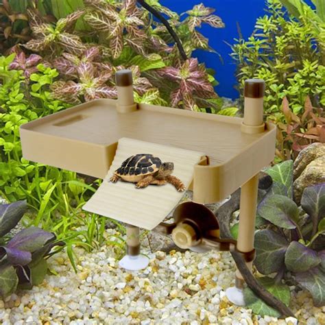 Large Turtle Basking Floating Platform With Suction Cup Ramp Ladder