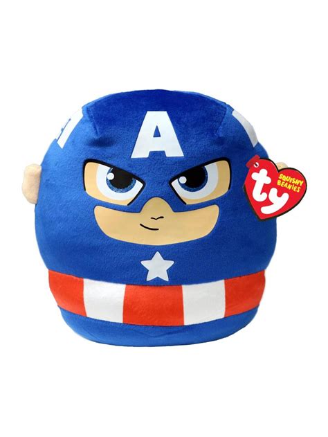 TY Marvel Squish A Boo Medium CAPTAIN AMERICA Squish 25cm