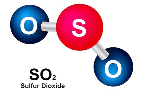 Fórmula Molecular Y Estructura Química Del Dióxido De Azufre Foto Premium