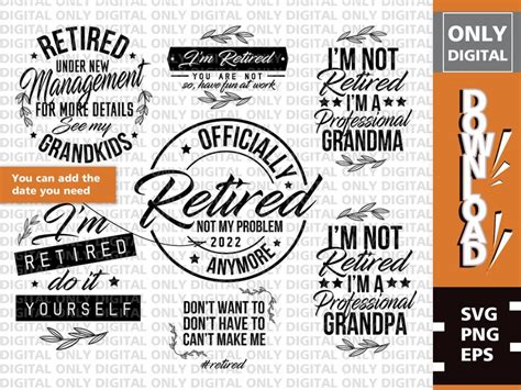 Retired Svg Retired Svg Bundle Retirement Svg Retired Etsy