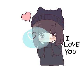 Anime Cute Sticker - Anime Cute I Love You - Discover & Share GIFs