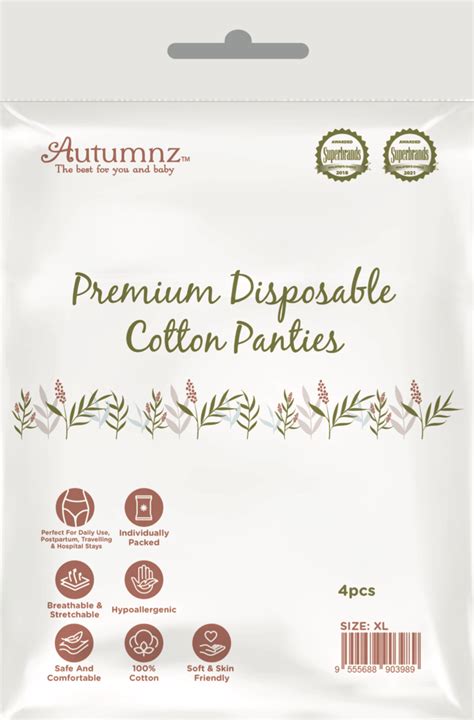 Autumnz Premium Disposable Cotton Panties Pcs Pack M L Xl