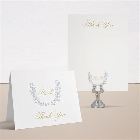 Classic Love Gold Thank You Cards | Beacon Lane