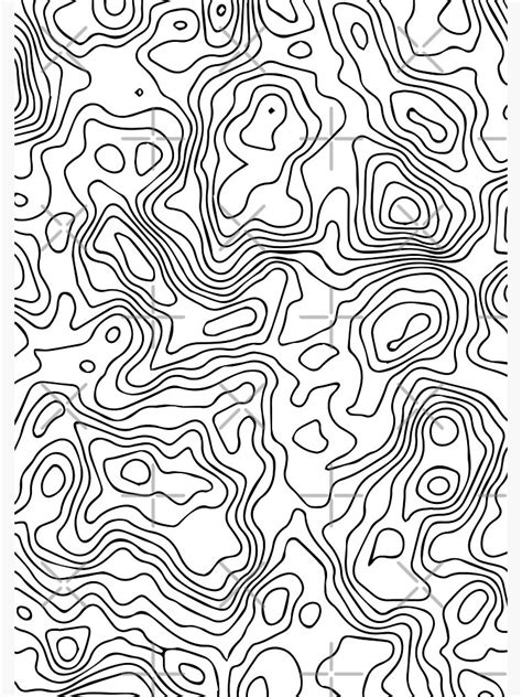 Cuaderno De Espiral Dise O En Blanco Y Negro Los Mapas Topogr Ficos