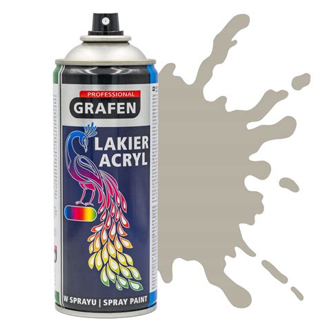 FARBA LAKIER SPRAY AKRYLOWY szary beżowy RAL 7032 GPSP23 za 10 zł z