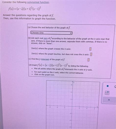 Solved Consider The Following Polynomial Function