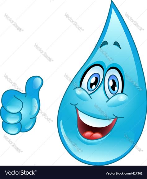 Water drop cartoon Royalty Free Vector Image - VectorStock