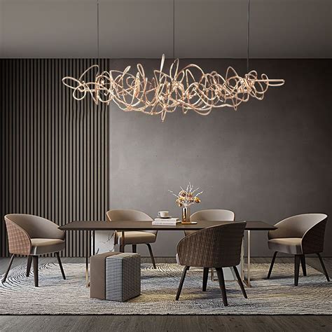 Irregular Creative Electroplate Hardware Led Postmodern Chandelier