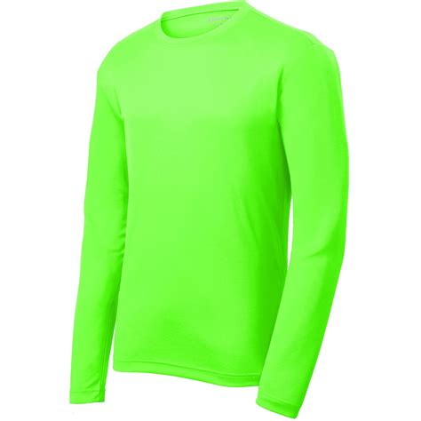 Sport Tek St340ls Posicharge Racermesh Long Sleeve Tee Neon Green