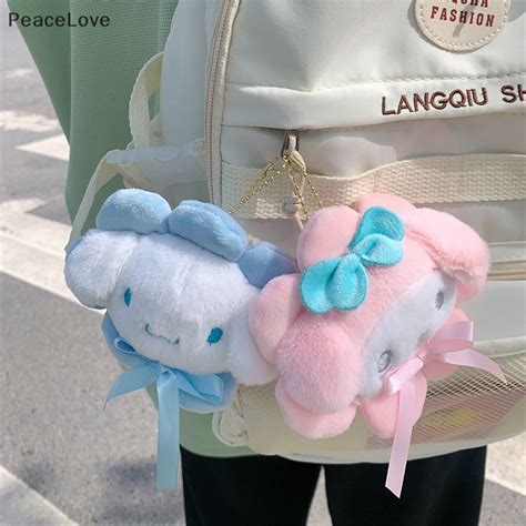 PeaceLove Kawaii Sanrio Bolsa De Felpa Cinnamoroll Mochila Anime Kuromi