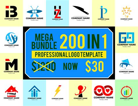 200 Premium Logo Template Bundle Graphic By Meisuseno · Creative