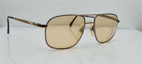 Vintage Luxottica Hector Gold Pilot Sunglasses Frames Gem