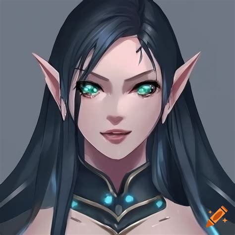 Detailed Concept Art Of A Confident Female Elf