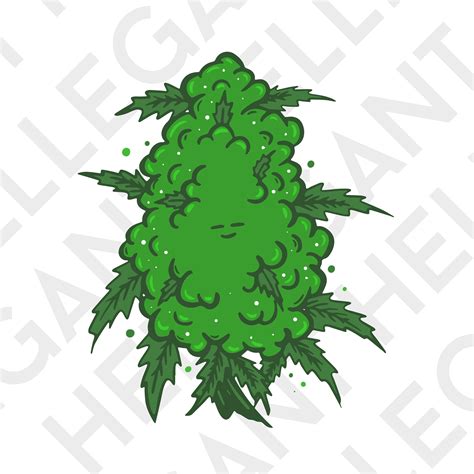 Happy Little Nug Cannabis Marijuana Weed Guy Graphic Art SVG PNG EPS ...