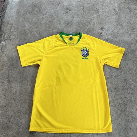 00s Brazil soccer jersey Size: M #summer... - Depop