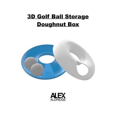 Download Free Stl File 3d Golf Ball Doughnut Storage Holder Box • 3d