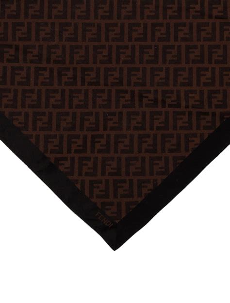 Fendi Printed Scarf Brown Scarves And Shawls Accessories Fen177009