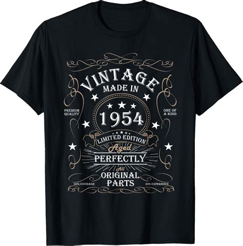 70th Birthday Retro Limited Edition Man Woman Vintage 1954 T Shirt