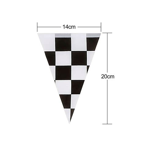 Triangular Checkered Flag Pennants Gpbox