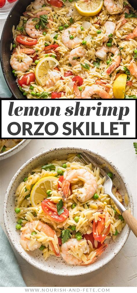 One Pot Lemon Shrimp Orzo Nourish And Fete