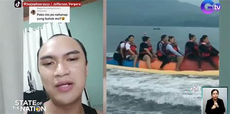 Tiktoker Goes Viral After Losing His Wig During A Banana Boat Ride