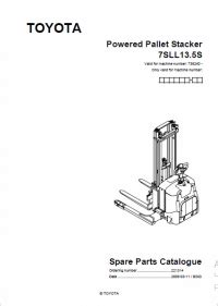 Toyota Powered Pallet Stacker Sll S Spare Parts
