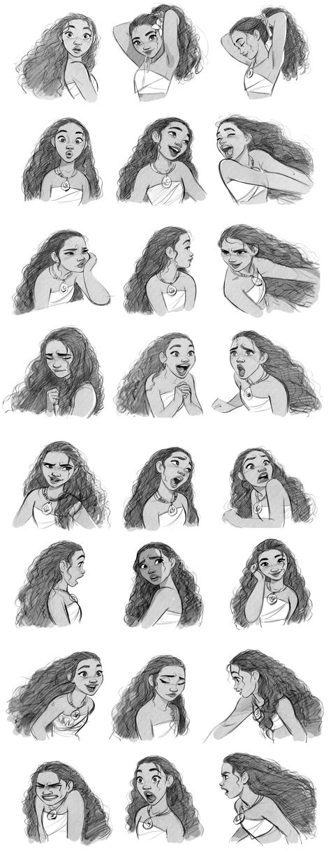 Moana Facial Expressions Cosmoanimato Drawing Face Expressions