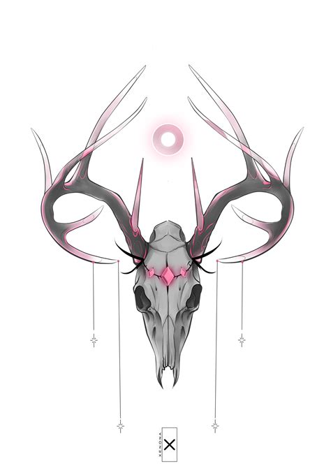 Artstation Deer Skull Dark Art