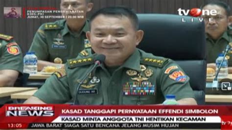 Tni Ad Terima Permintaan Maaf Effendi Simbolon