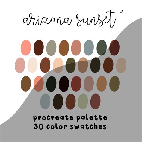 Grand Canyon Procreate Color Palette Procreate Swatches Procreate Images