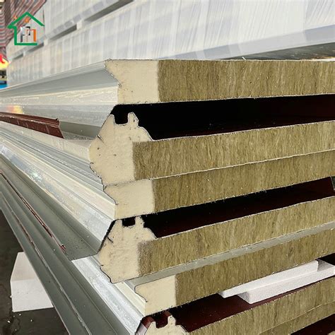 Mm Prefab House Sound Roofing Thermal Insulation Rock Wool Sandwich