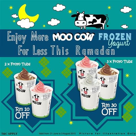 Moo Cow Frozen Yogurt Ramadan Promotion In Malaysia Frozen Yogurt Ramadan Yogurt