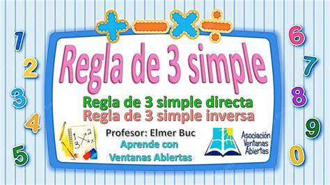 Regla De 3 Simple Directa E Inversasexto Primaria Youtube