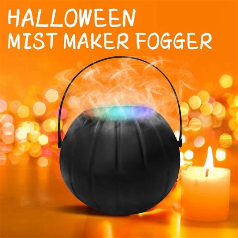 Halloween Mist Maker Fogger Witch Cauldron Fog Maker Water Fountain