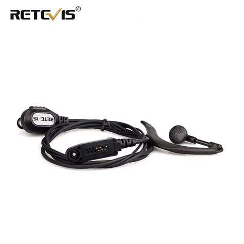 New G Shape Ear Hook Microphone Walkie Talkie Earpiece Headset For