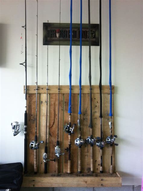 My Pallet Fishing Rod Holder Fishing Pole Holder Diy Fishing Rod