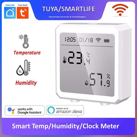 Tuya Smart Wifi Temperature Humidity Display Smartways Security